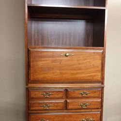 Solid Wood Bookcase / Secretary Desk / Drawers - Delivered