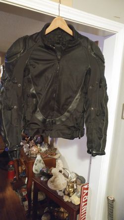Xlement Men's Black Armour Leather Motorcycle Jacket size S/M
