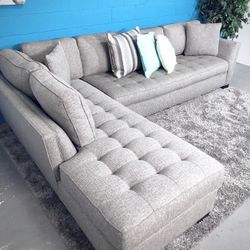 Calvin Heights 2 Pc Left Arm Chaise XL Sectional Couch Sofa Online for 1800