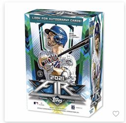 2021 Topps Fire Baseball Factory Sealed Blaster Box 7 Packs +4 Gold Minted Cards