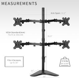 4 Computer Monitor Desk Mount 