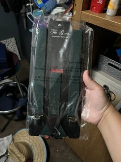 Hunter Green Suspenders