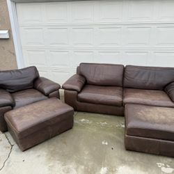 Leather Sofa Set - Can deliver!