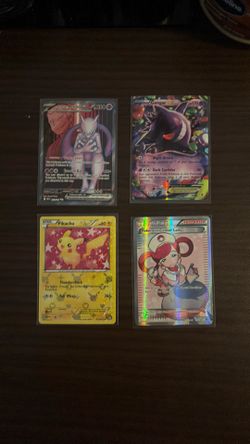 Pokemon Cards-Mewtwo, Pikachu, Gengar