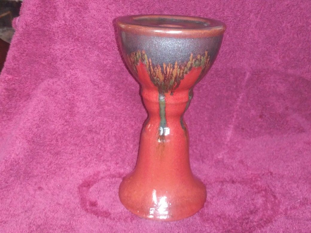 10.25. x 3 and a half ceramic round candle holder