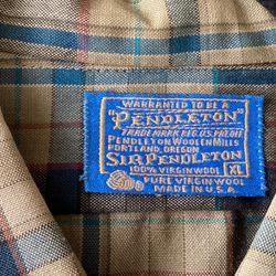 Men’s Pendleton “Sir Pendleton” XL Shirt – 100% Virgin Wool – Made in USA 