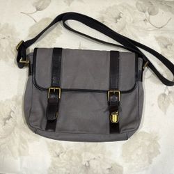 Fossil Canvas Gray Messanger Bag