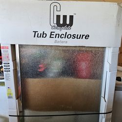 Contractors Wardrobe Model 1100 Framed Bypass Sliding Tub Enclosure