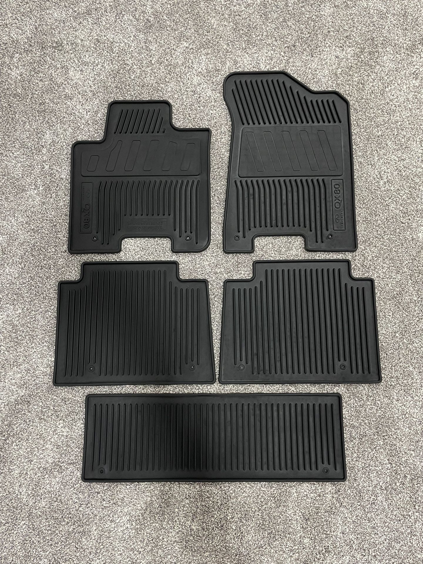 INFINITI ‘QX80’ Black Rubber OEM Floor Mat Set - (2004-2013)
