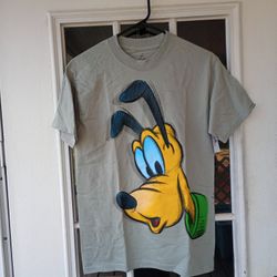 Disney Big Face Pluto T-shirt Double Sided Size S NWT