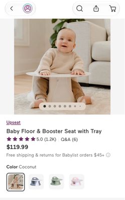 Upseat Baby Floor & Booster Seat with Tray
