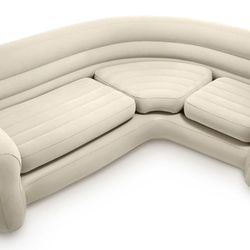 Inflatable Corner Sofa: L-Shaped – Indoor Use – 2-in-1 Valve – 880lb Weight Capacity