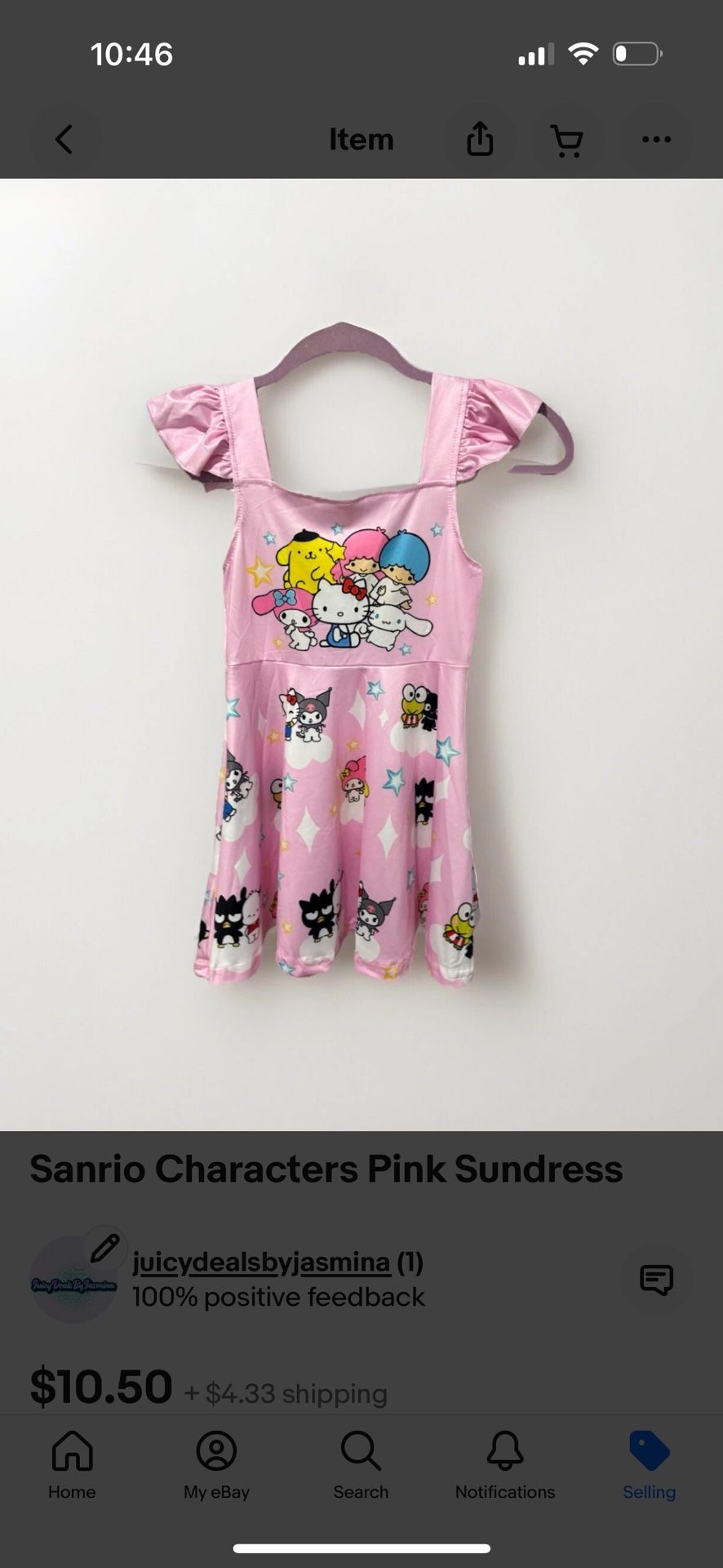 Sanrio Characters Pink Sundress