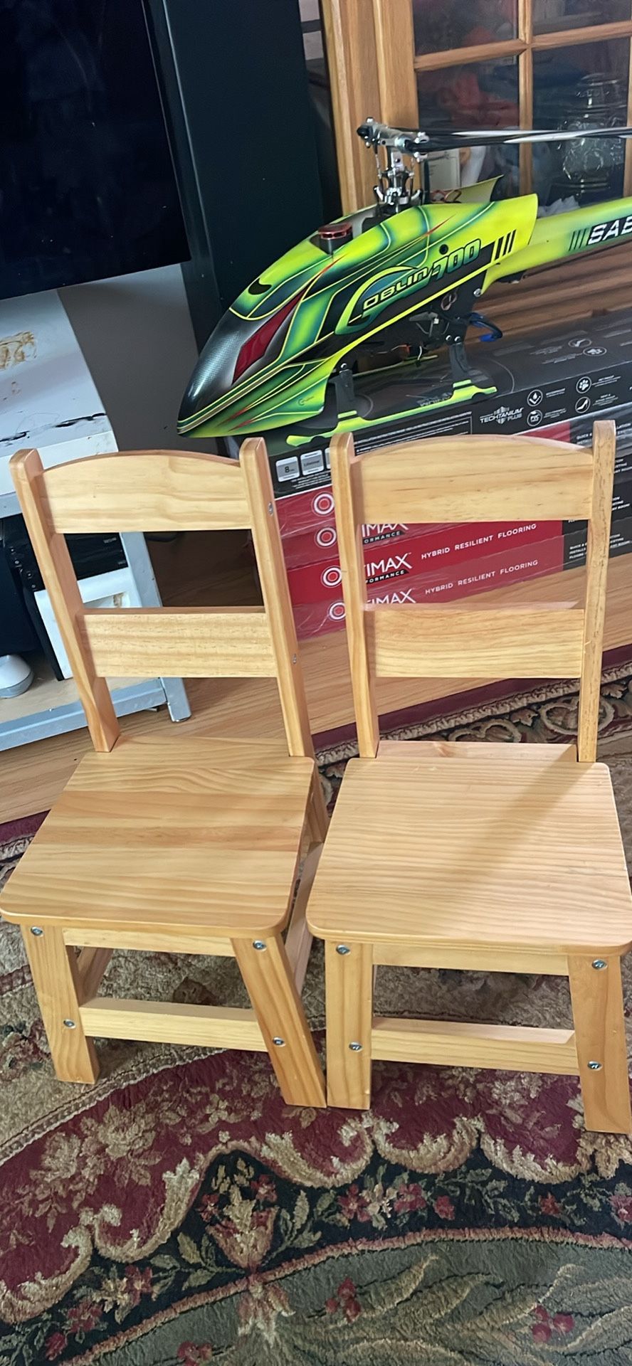 Set of Two Wooden Children's Chairs