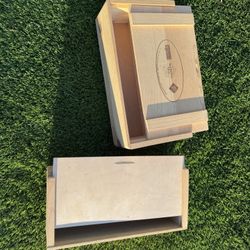 2 Wood Wine Storage Boxes