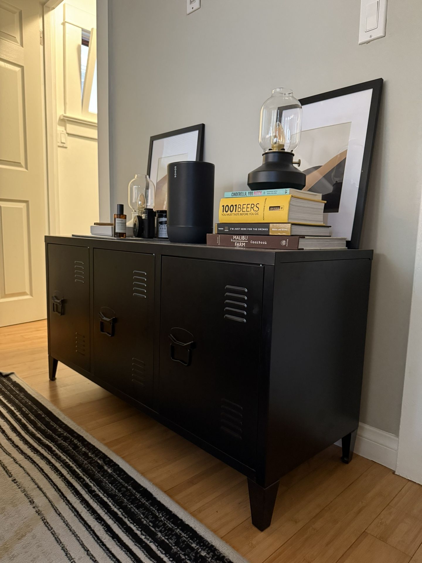 Black metal TV Stand Or Storage