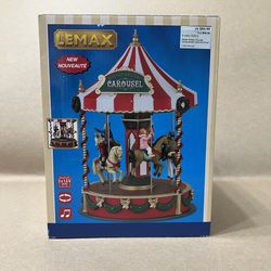 Lemax Sights & Sounds Winter Holiday Christmas Carousel #14902 Carnival Village