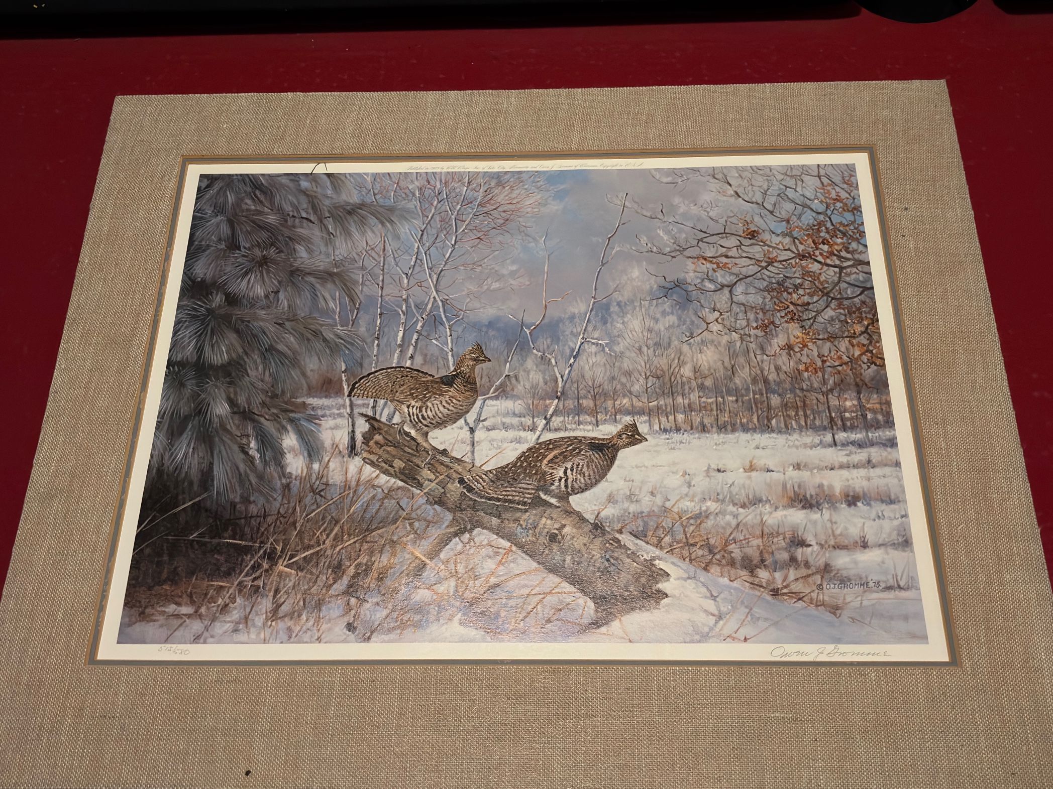 OJ Gromme 1975 Signed And Numbered Print