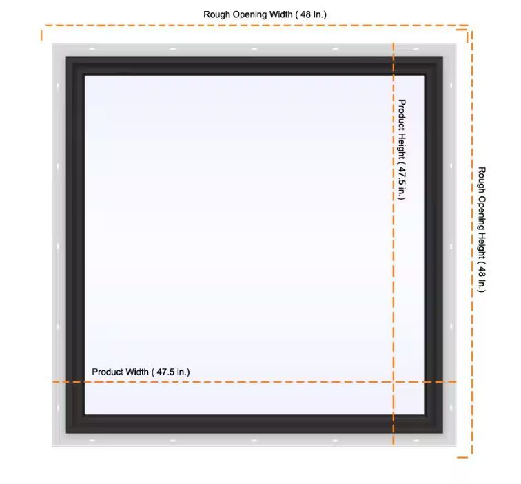 JELD-WEN  48 in. x 48 in. V-4500 Series Black  4PCS / 36 in. x 48 in. V-4500 Series Black   2PCS /36 in. x 36 in. V-4500 Series Black  (TOTAL 8 PCS)
