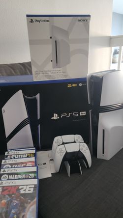 Sony PS5 Pro Disc Drive Bundle 2TB 5 Games 2 Controllers