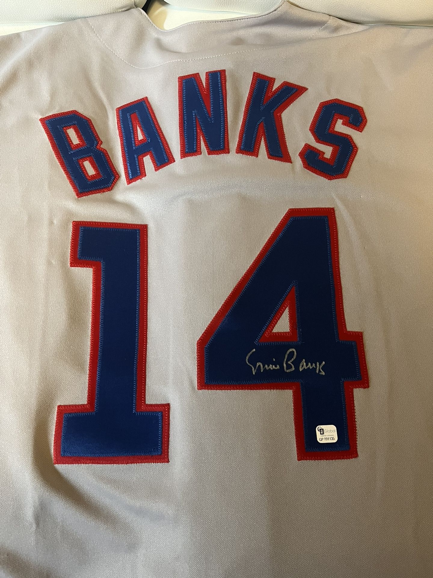 Ernie Banks Chicago Cubs Signed Jersey COA
