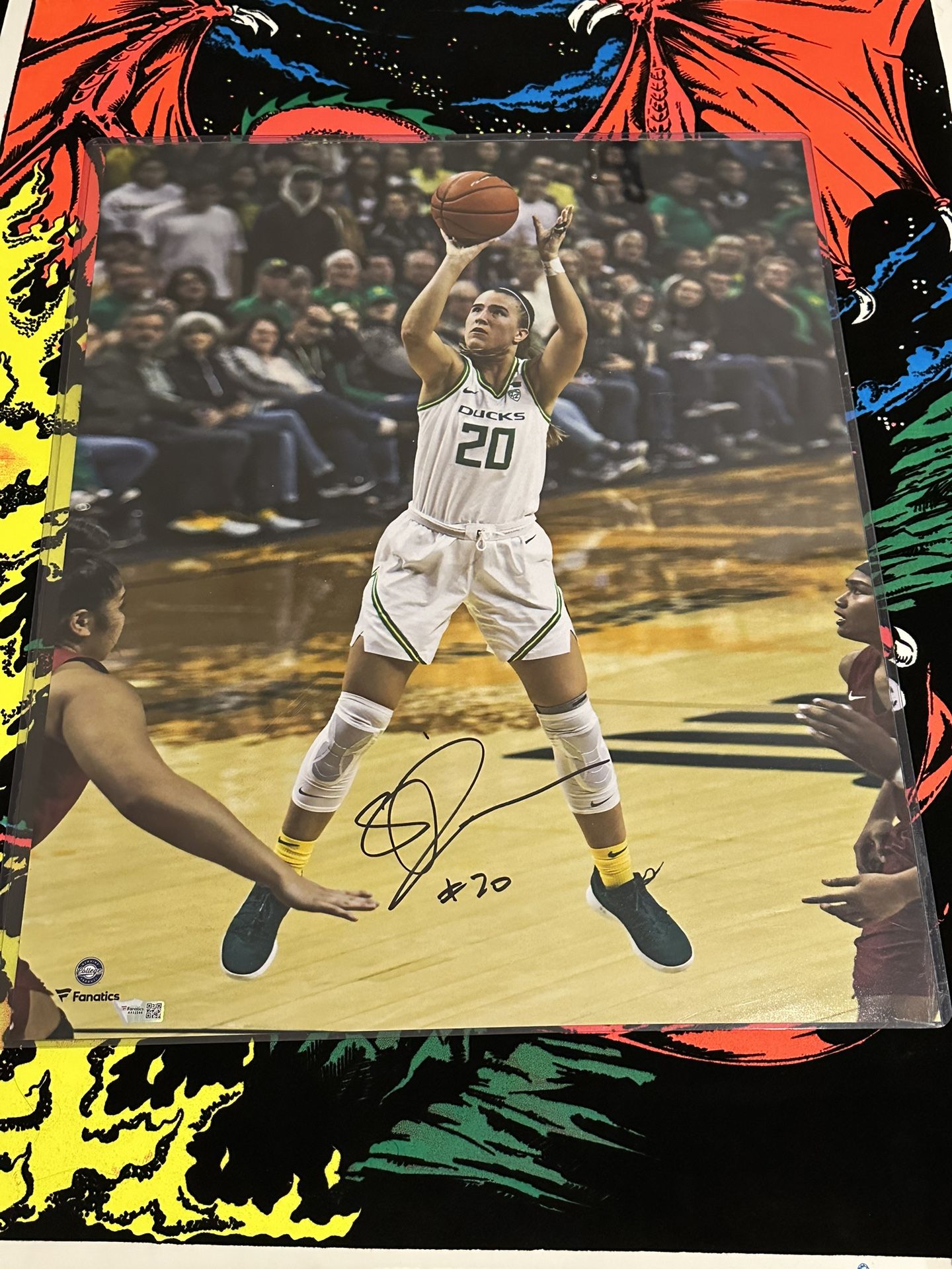 Autographed Sabrina Ionescu Oregon Ducks Shooting Photo