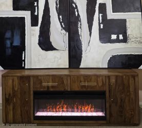 Stunning *80 "Solid wood Fireplace Console in 3 colors !!!