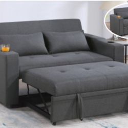 Convertible Sofa Sleeper Sofa W/cup Holder