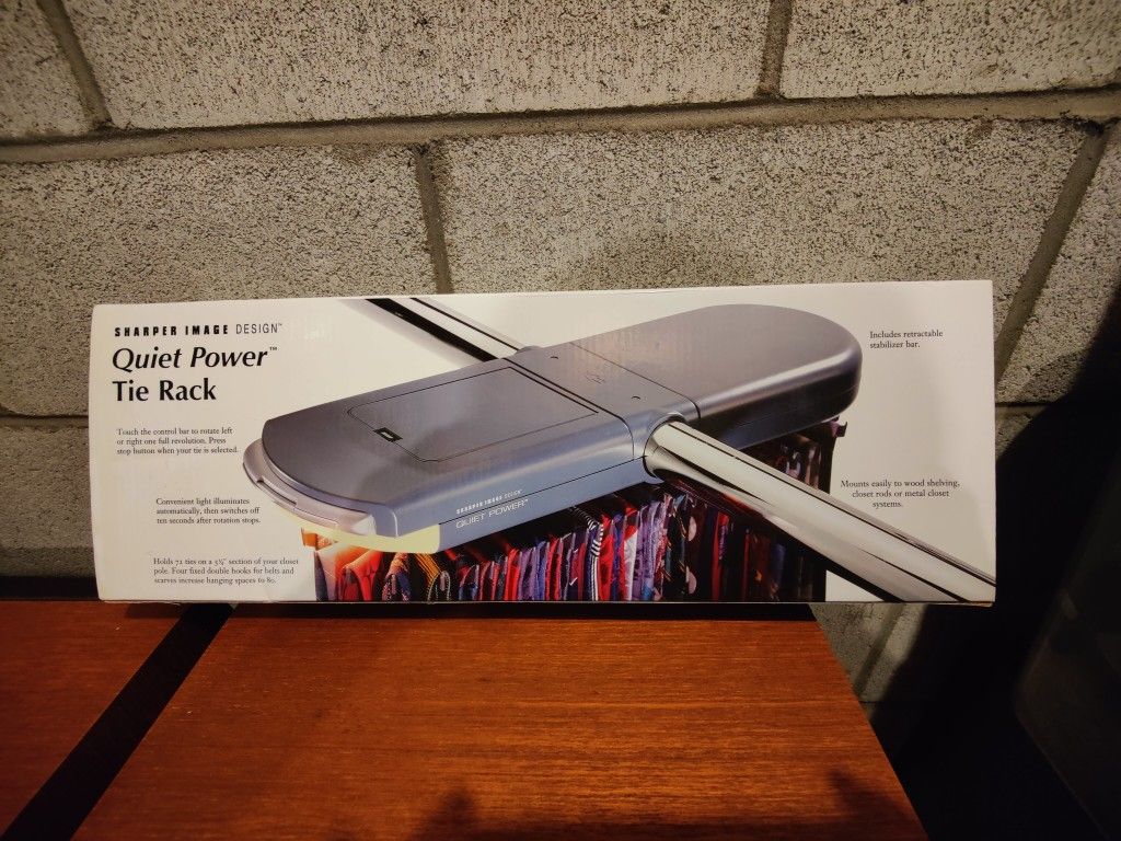 Sharper Image Quiet Power Tie Rack