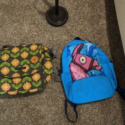 Backpack diaper bag and Fortnite backpack