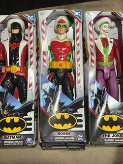 Robin & Joker Holiday Figure Santa Hat DC 2024 Spin Master Target Exclusive New