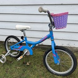 Fuji Kit 16 youth bicycle with training wheels- very good condition-4 to 6 years old