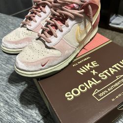 Nike x Social Status Strawberry Milk Dunks