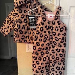 Toddler Girl Snow Bib and 3 in One Jacket Size 4T