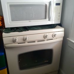 All Like The New Condition Used Will Keeped Gas Stove amana Whirlpool Microwave Mountain $400 For Both Schedule