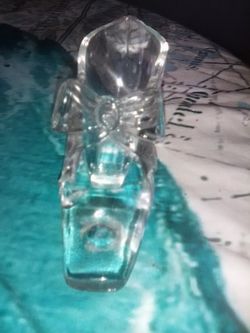 EAPG 1876 Exhibition Centennial Glass Slipper by Gillinder & Son's Glass Philadelphia 