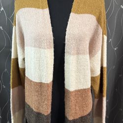 Cozy striped cardigan with pockets / Size S/M