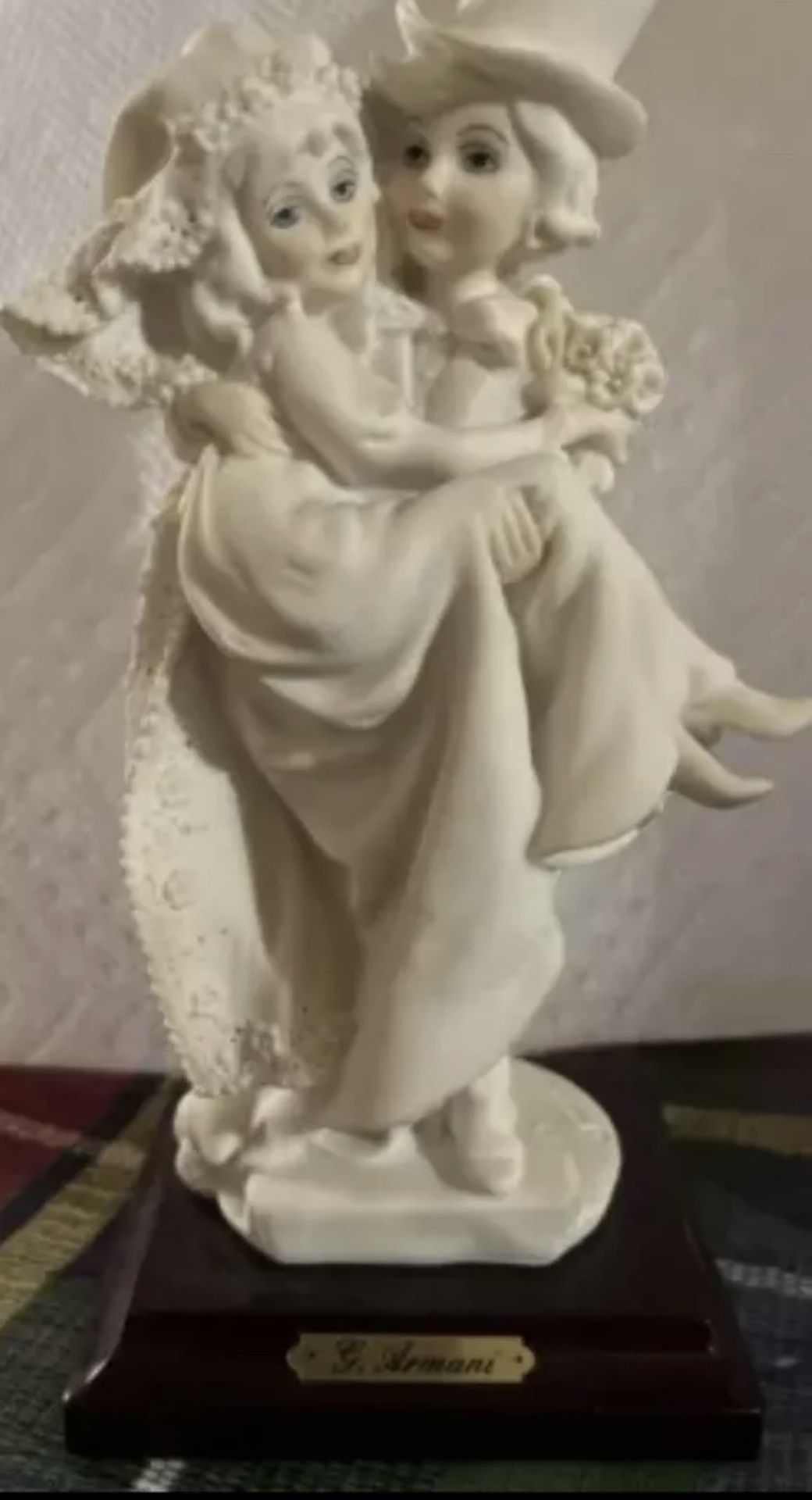 Vintage GIUSEPPE ARMANI Figurine Sculpture, Just Married, 1986, No Box