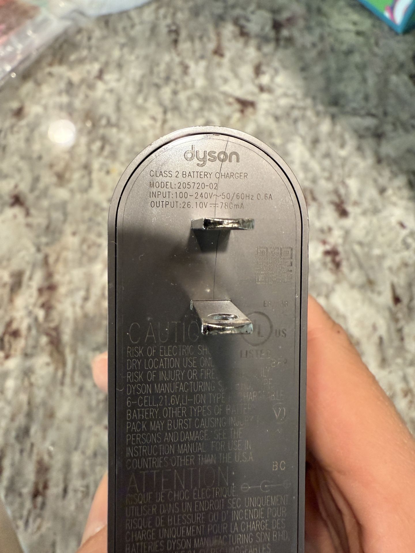 Dyson Vacuum Charger Model 205720-02