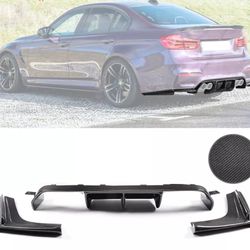 15-20 BMW M3/M4 F80 F82 F83 V Style Rear Bumper Diffuser Carbon Fiber