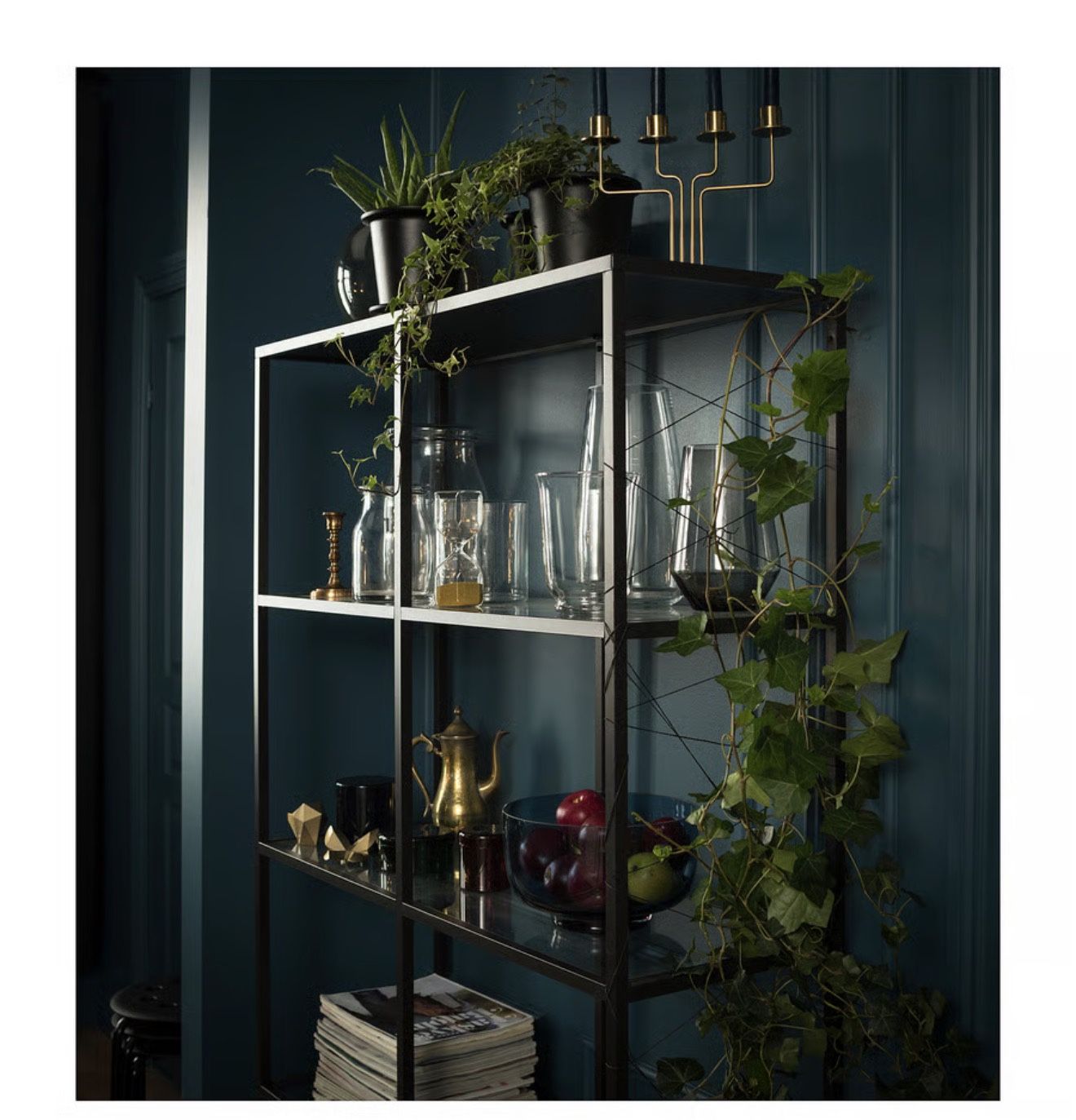 Ikea Shelves- Metal And Glass