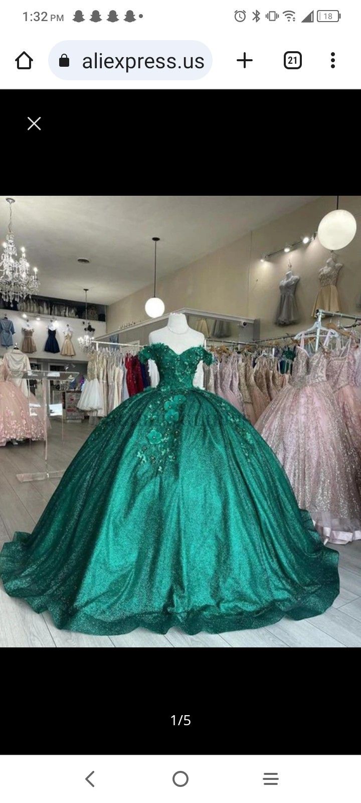 Beautiful Green Quinceanera Dress