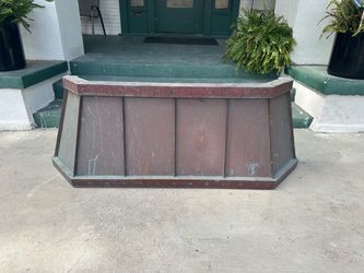 Vintage Copper Range Hood Crown with Patina