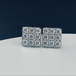 VVS1 GRA Moissanite Earrings Screw Backs 925 Silver