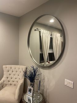 Gorgeous  Modern Crate And  Barrel Modern Decorative Oversized Mirror 48 X 48 Brass  Frame