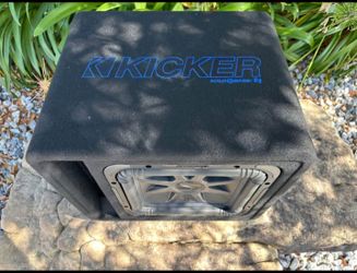 Two Kicker 12" L7S Solo-Baric Subs in Factory Ported Boxes + Kicker 1800.1 Amp