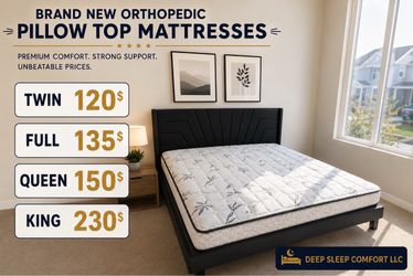 Brand New Orthopedic Pillow Top Mattress ALL SIZES