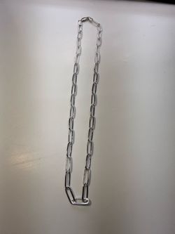 925 Italy Sterling Silver Paperclip Chain Necklace 16” 9 Grams