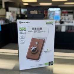 Brown Wallet AirTag Slot 