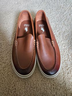 Polo mens leather slip on shoes New